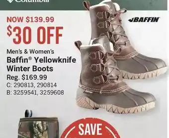 Cabela's Baffin yellowknife winter boots offer