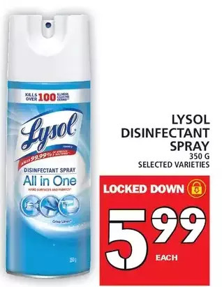 Food Basics Lysol disinfectant spray offer