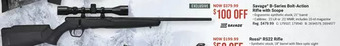 Cabela's Savage b-series bolt-action rifle with scope offer