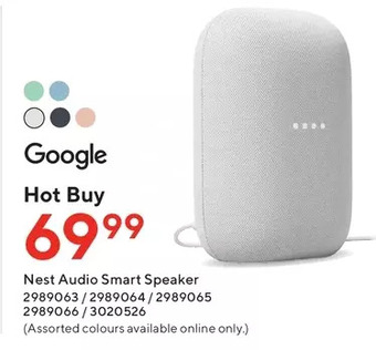 Staples Google nest audio smart speaker offer
