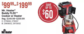 Cabela's Mr. heater buddy flex cooker or heater offer