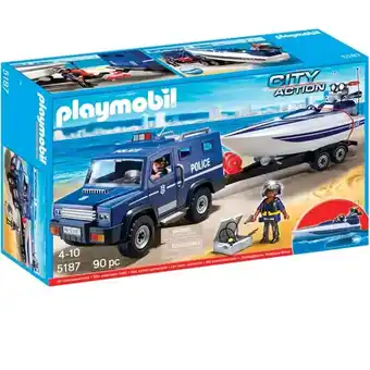 Canadian Tire Playmobil police truck with speedboat offer