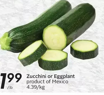 Sobeys Zucchini or eggplant offer