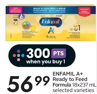 Sobeys Enfamil a+ ready to feed formula offer