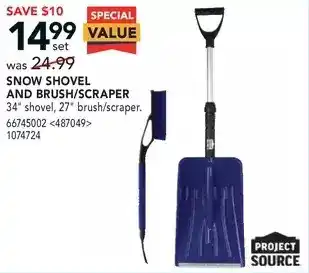 RONA Project source snow shovel and brush/scraper offer