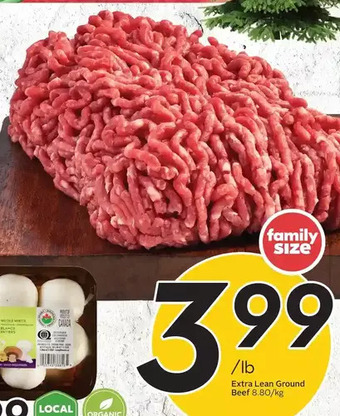 Sobeys Extra lean ground beef offer