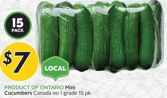 Sobeys Mini cucumbers offer