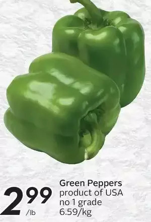 Sobeys Green peppers offer