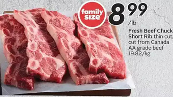 Sobeys Fresh beef chuck short rib offer