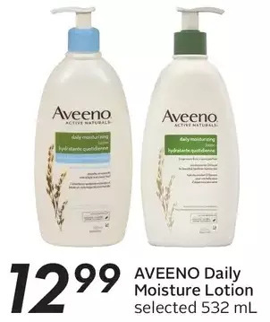 Sobeys Aveeno daily moisture lotion offer