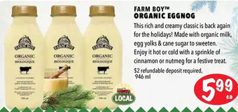Farm Boy Farm boy organic eggnog offer