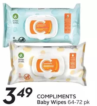 Sobeys Compliments baby wipes offer