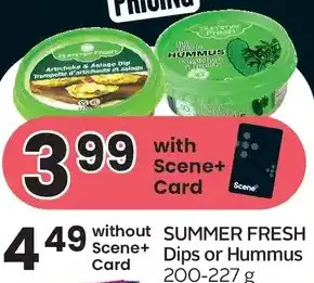 Sobeys Summer fresh dips or hummus offer
