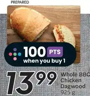 Sobeys Whole bbq chicken dagwood offer