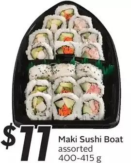 Sobeys Maki sushi boat offer