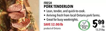 Farm Boy Fresh pork tenderloin offer