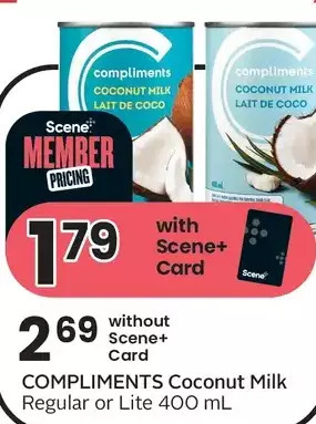 Sobeys Compliments coconut milk offer