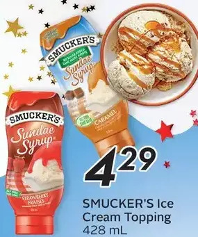 Sobeys Smucker's ice cream topping offer