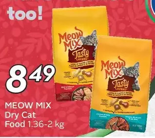 Sobeys Meow mix dry cat food offer