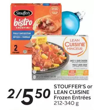 Sobeys Stouffer's or lean cuisine frozen entrees offer