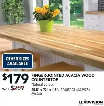 RONA Leadvision finger-jointed acacia wood countertop offer