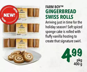 Farm Boy Farm boy gingerbread swiss rolls offer
