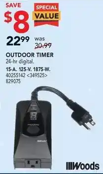 RONA Woods outdoor timer offer