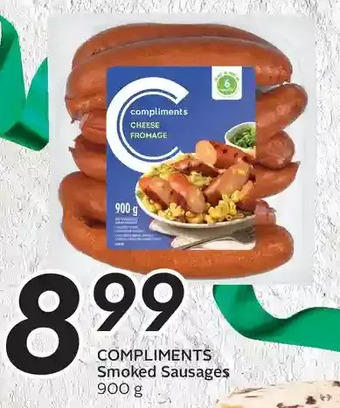 Sobeys Urban Fresh Compliments smoked sausages offer