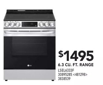 RONA Lg 6.3 cu. ft. range offer