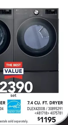 RONA Lg 7.4 cu. ft. dryer offer