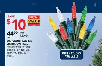 RONA 300-count led-m5 lights on reel offer