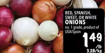 Farm Boy Red, spanish, sweet, or white onions offer
