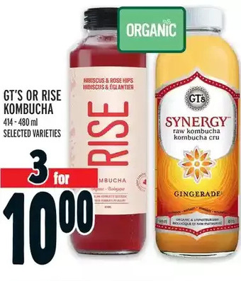 Metro Gt's or rise kombucha offer