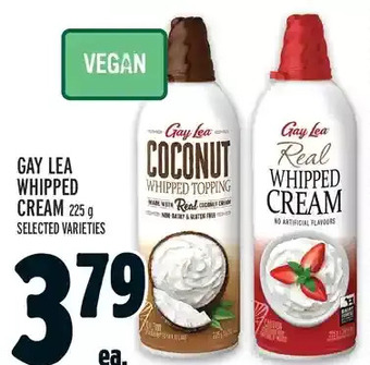 Metro Gay lea whipped cream offer