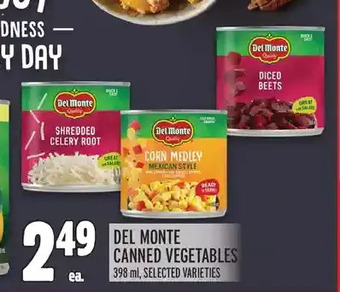 Metro Del monte canned vegetables offer
