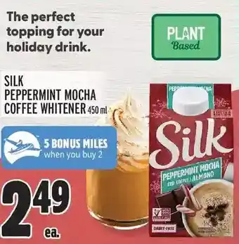 Metro Silk peppermint mocha coffee whitener offer