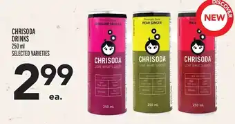Metro Chrisoda drinks offer