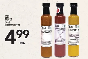 Metro Soss sauces offer