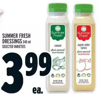 Metro Summer fresh dressings offer