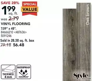 Lowe's Style vinyl flooring 7.09" x 48" offer