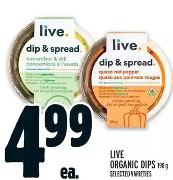 Metro Live organic dips offer