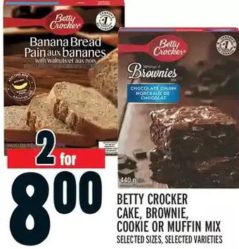 Metro Betty crocker cake, brownie, cookie or muffin mix offer