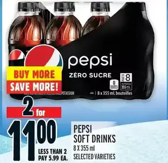 Metro Pepsi soft drinks offer