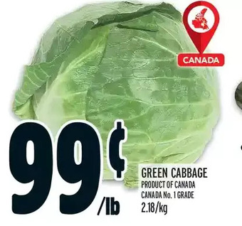 Metro Green cabbage offer