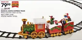 Lowe's Musical santa express train 18.5" x 13.97" x 4.72" offer