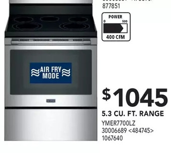 Lowe's Maytag 5.3 cu. ft. range offer