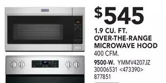 Lowe's Maytag 1.9 cu. ft. over-the-range microwave hood offer
