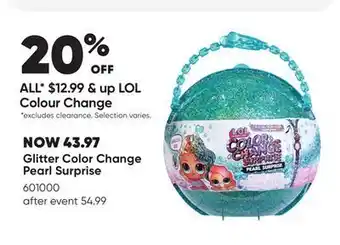 Toys R us Lol surprise glitter color change pearl surprise offer