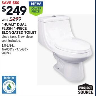 Lowe's Project source "huali" dual flush 1-piece elongated toilet offer
