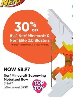 Toys R us Nerf minecraft sabrewing motorized bow offer